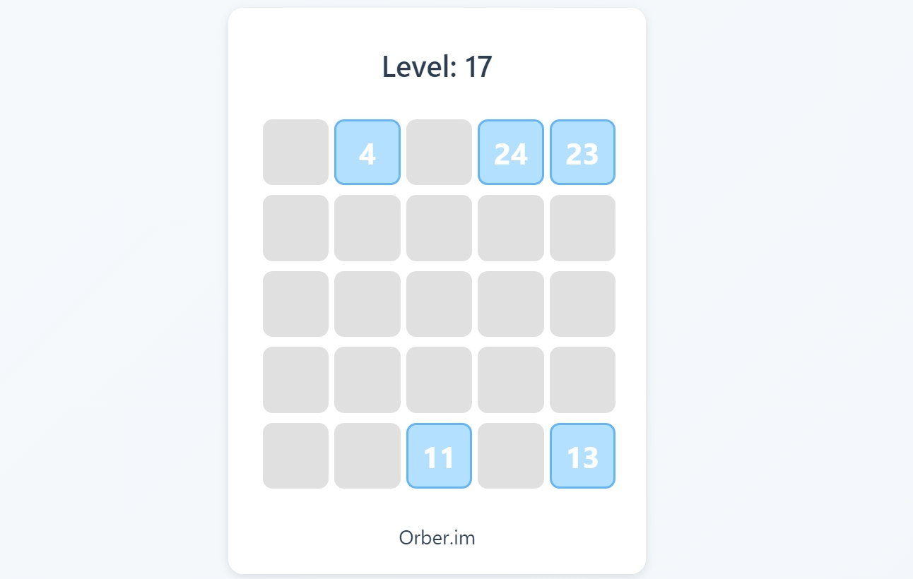 Orber | Innovative Number Sequence Puzzle Game
